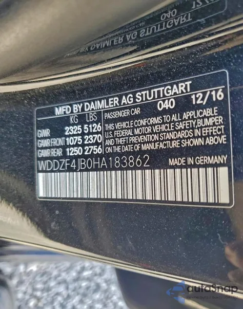 2017 Mercedes-Benz E 300 from USA, damaged, VIN WDDZF4JB0HA183862